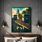 Affiche Pau – Poster déco ville au style moderne