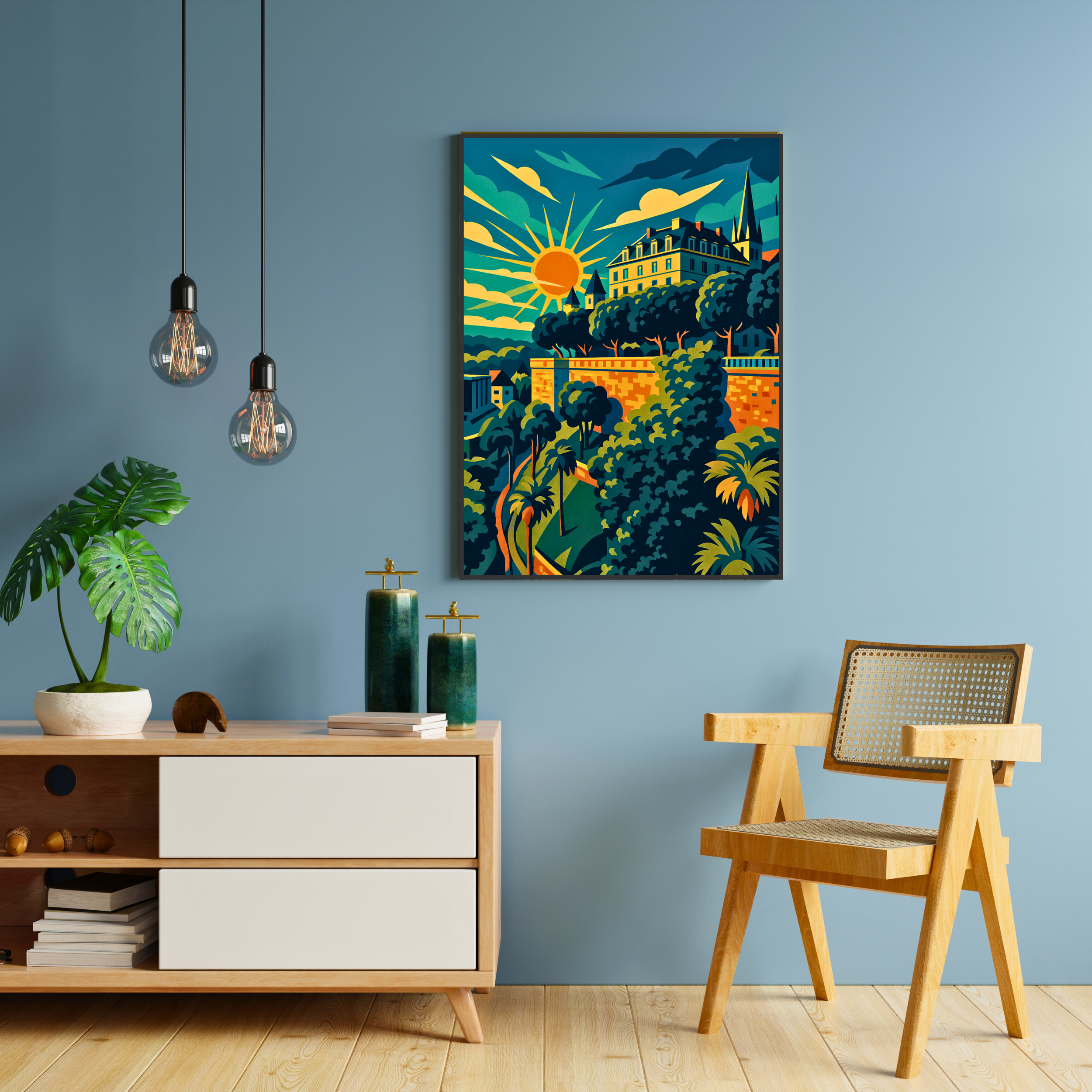 Affiche Pau – Panorama, château et douceur