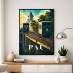 Affiche Pau – Poster déco ville au style moderne