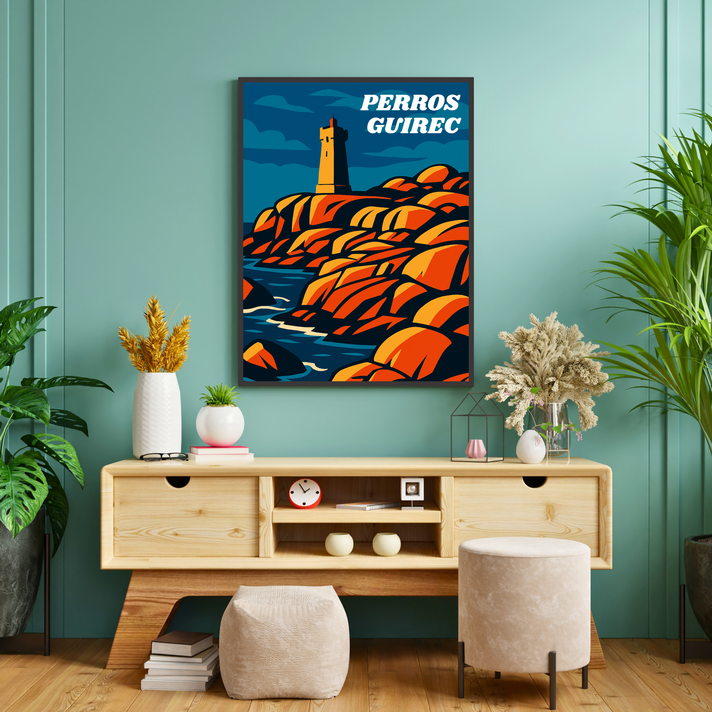 Affiche Perros-Guirec – Granit rose et grand air
