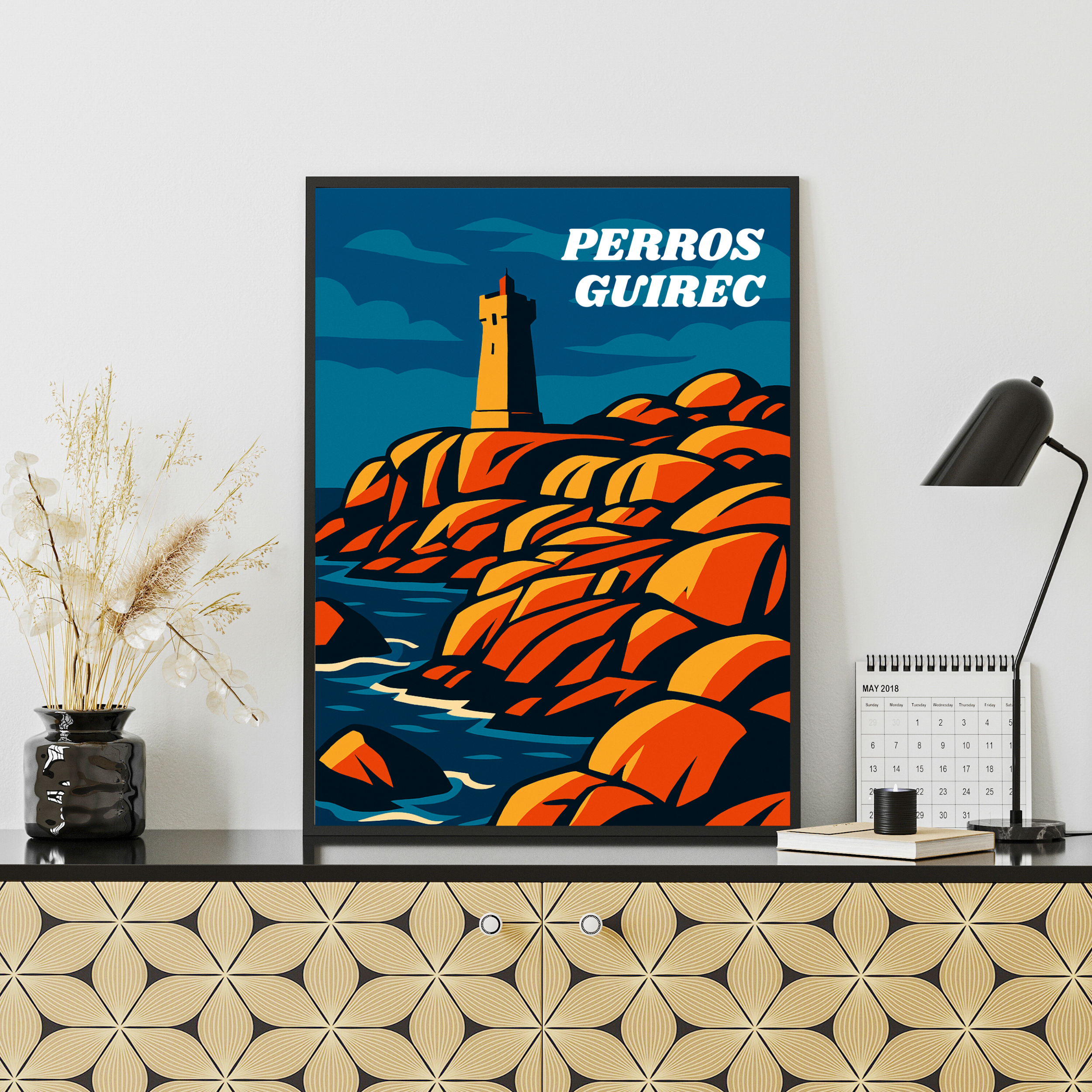 Affiche Perros-Guirec – Granit rose et grand air