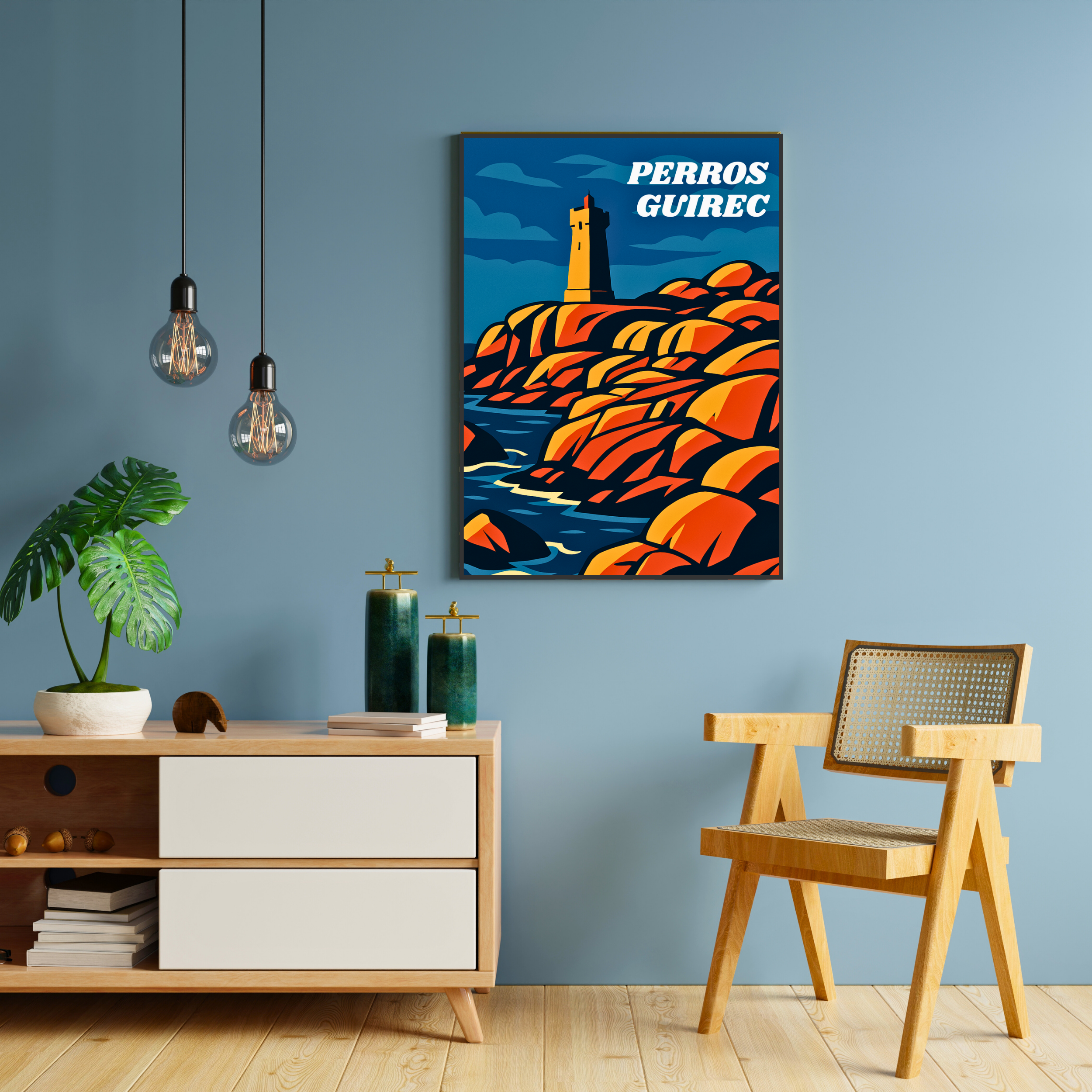 Affiche Perros-Guirec – Granit rose et grand air