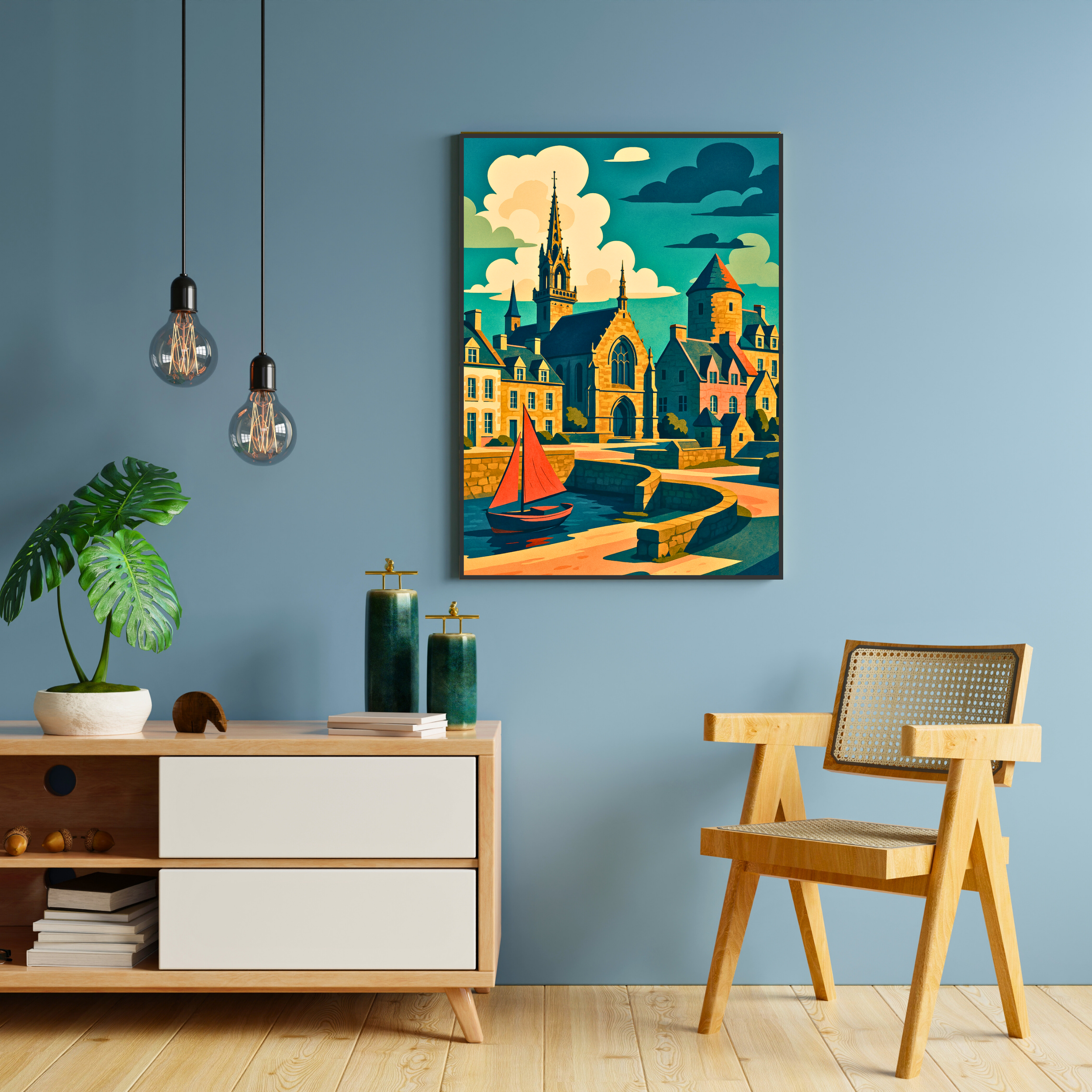 Affiche Plouescat – Nature brute et charme breton