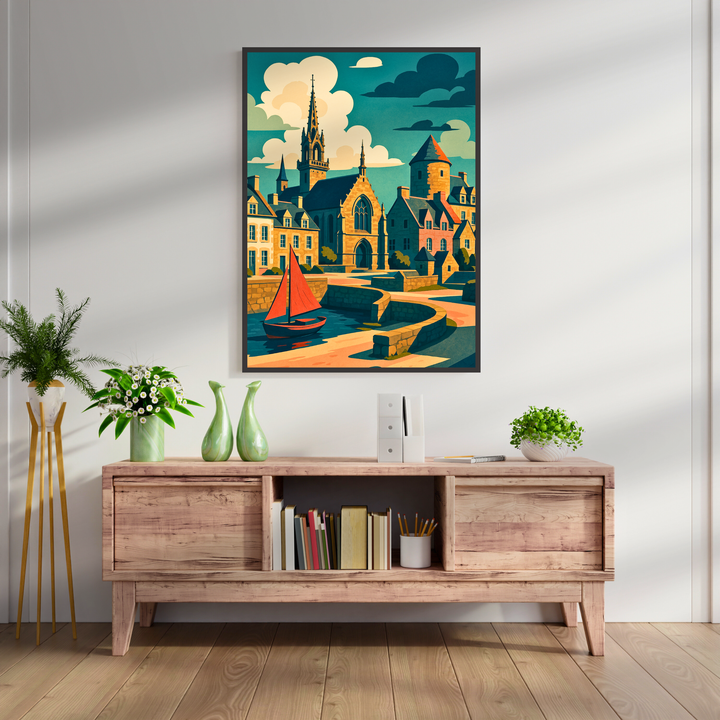 Affiche Plouescat – Nature brute et charme breton