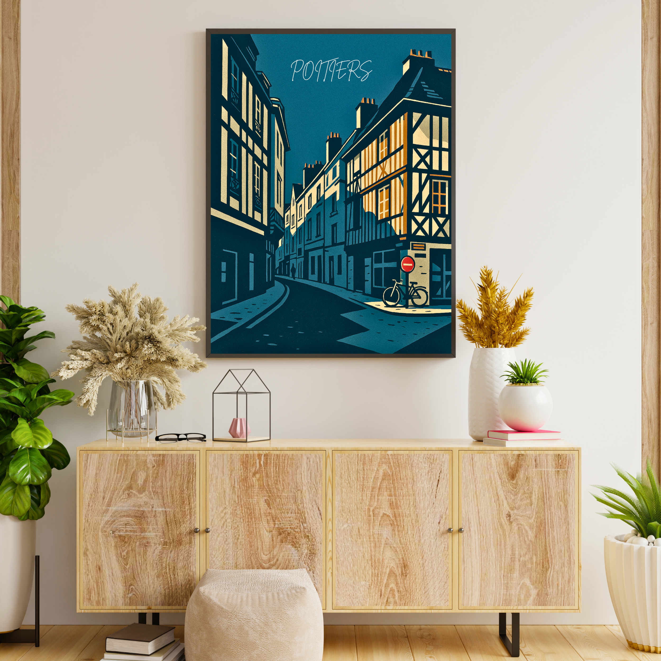 Affiche Poitiers – Histoire, charme et lumière