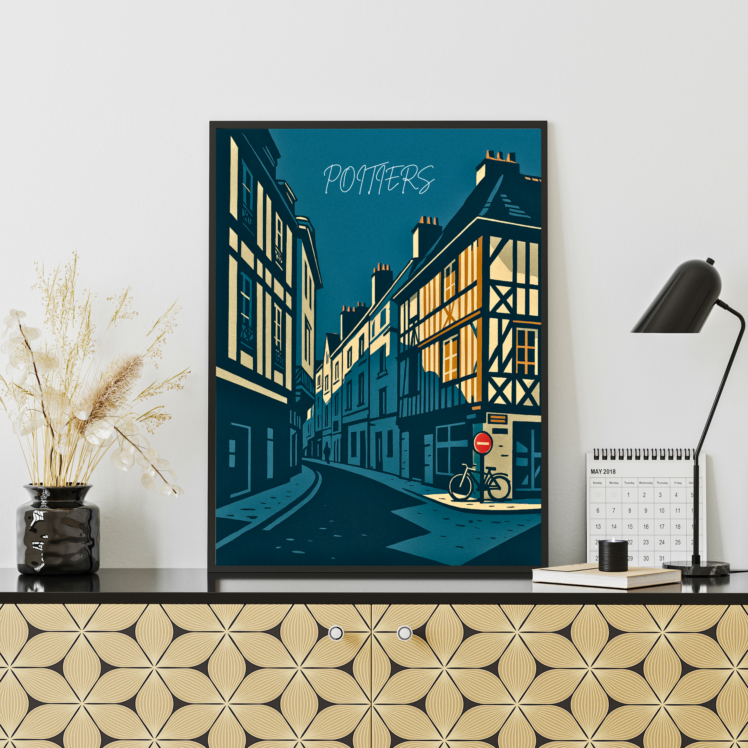 Affiche Poitiers – Histoire, charme et lumière