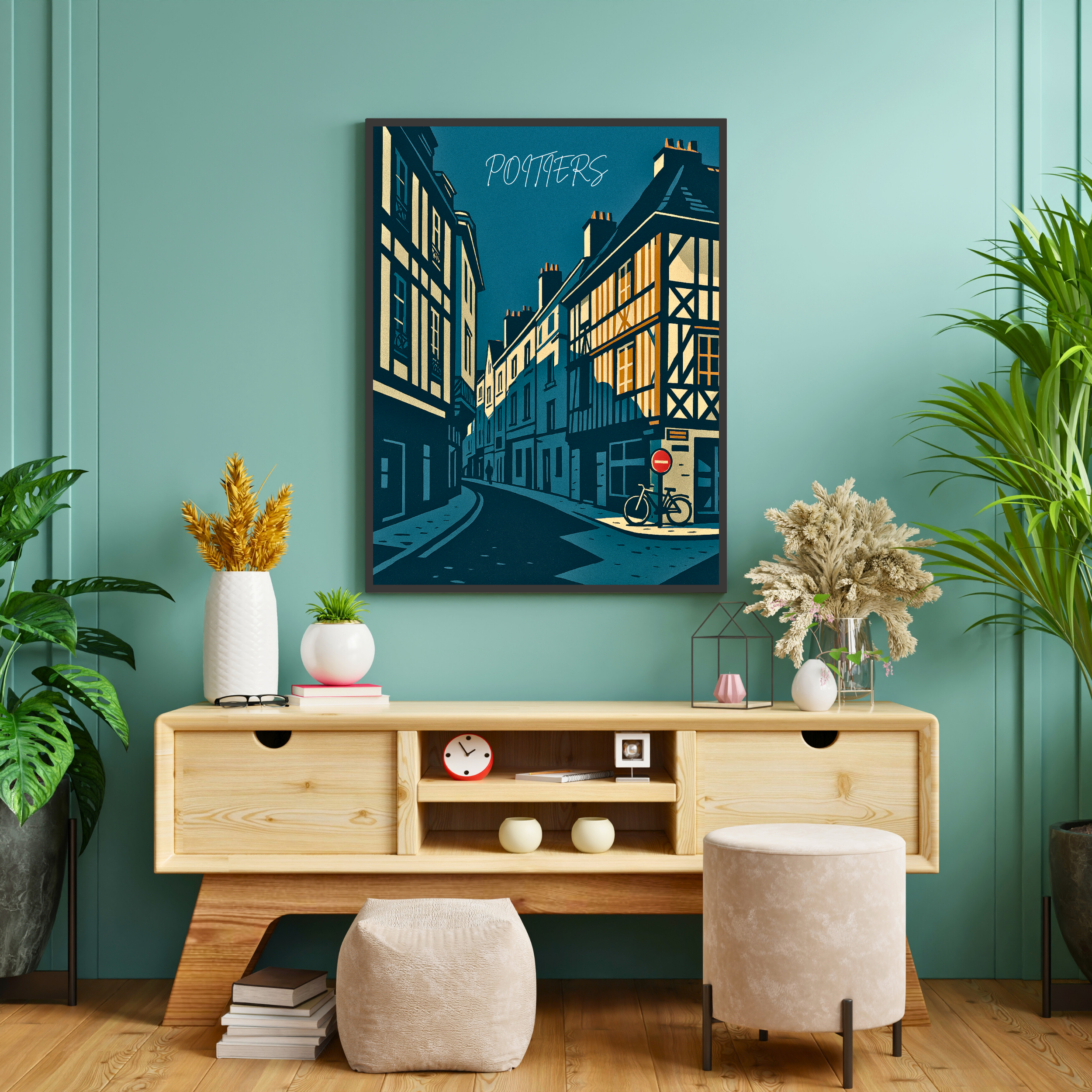 Affiche Poitiers – Histoire, charme et lumière