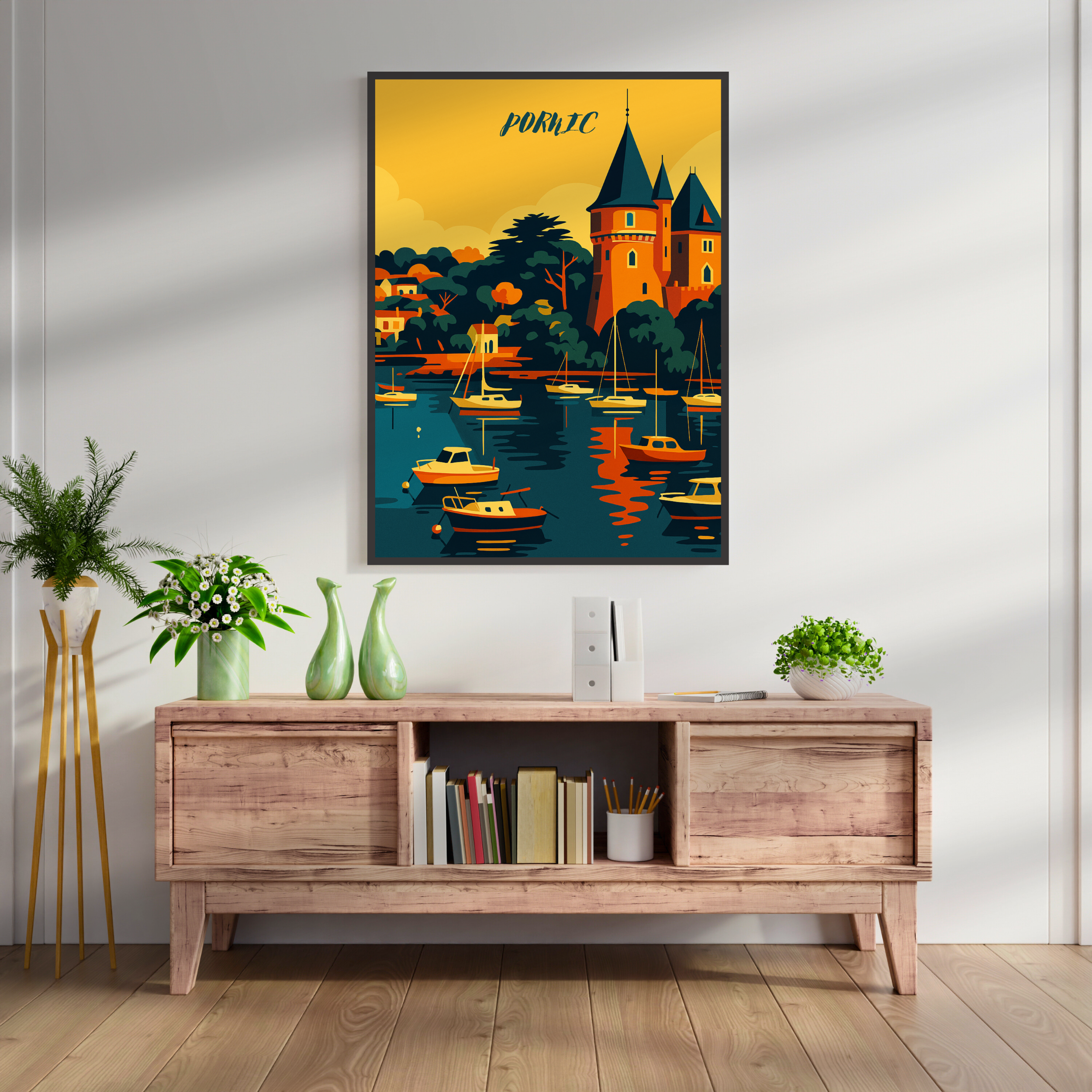 Affiche Pornic – Vieux port et douceur atlantique