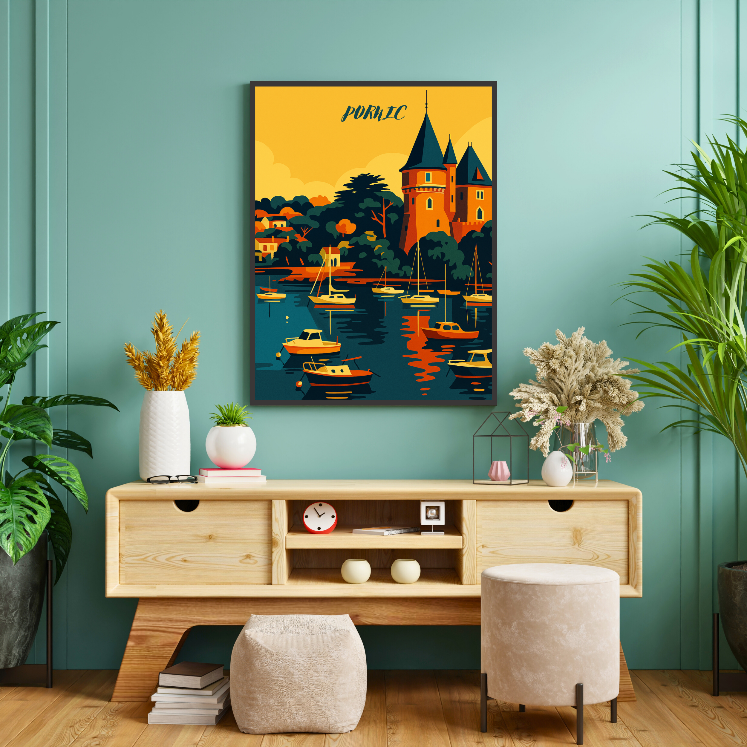 Affiche Pornic – Vieux port et douceur atlantique