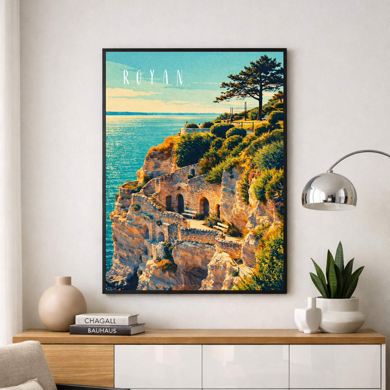 Affiche Royan – Poster déco ville au style moderne