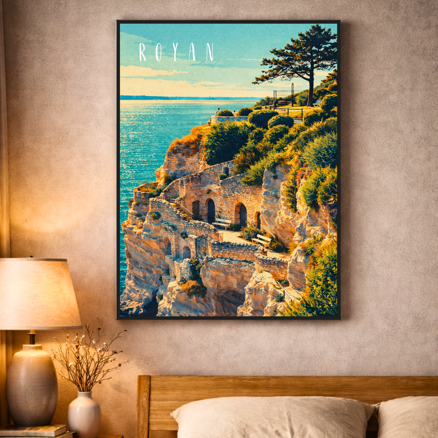 Affiche Royan – Poster déco ville au style moderne