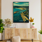 Affiche Saint-Brieuc – Nature bretonne et grand air