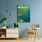 Affiche Saint-Nazaire – Océan, navires et horizon