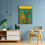 Affiche Saint-Quay – Ports, plages et air breton