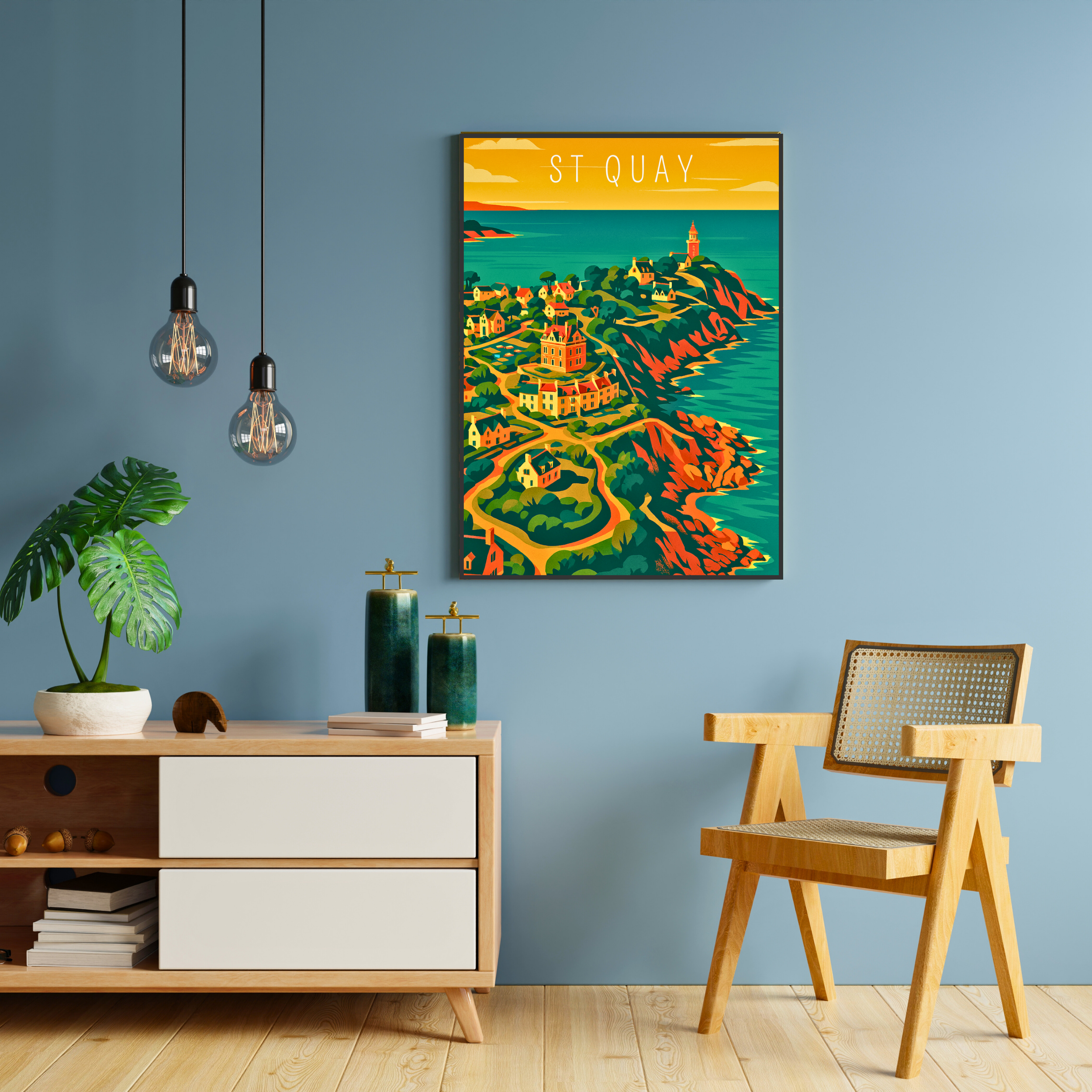 Affiche Saint-Quay – Ports, plages et air breton