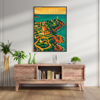 Affiche Saint-Quay – Ports, plages et air breton