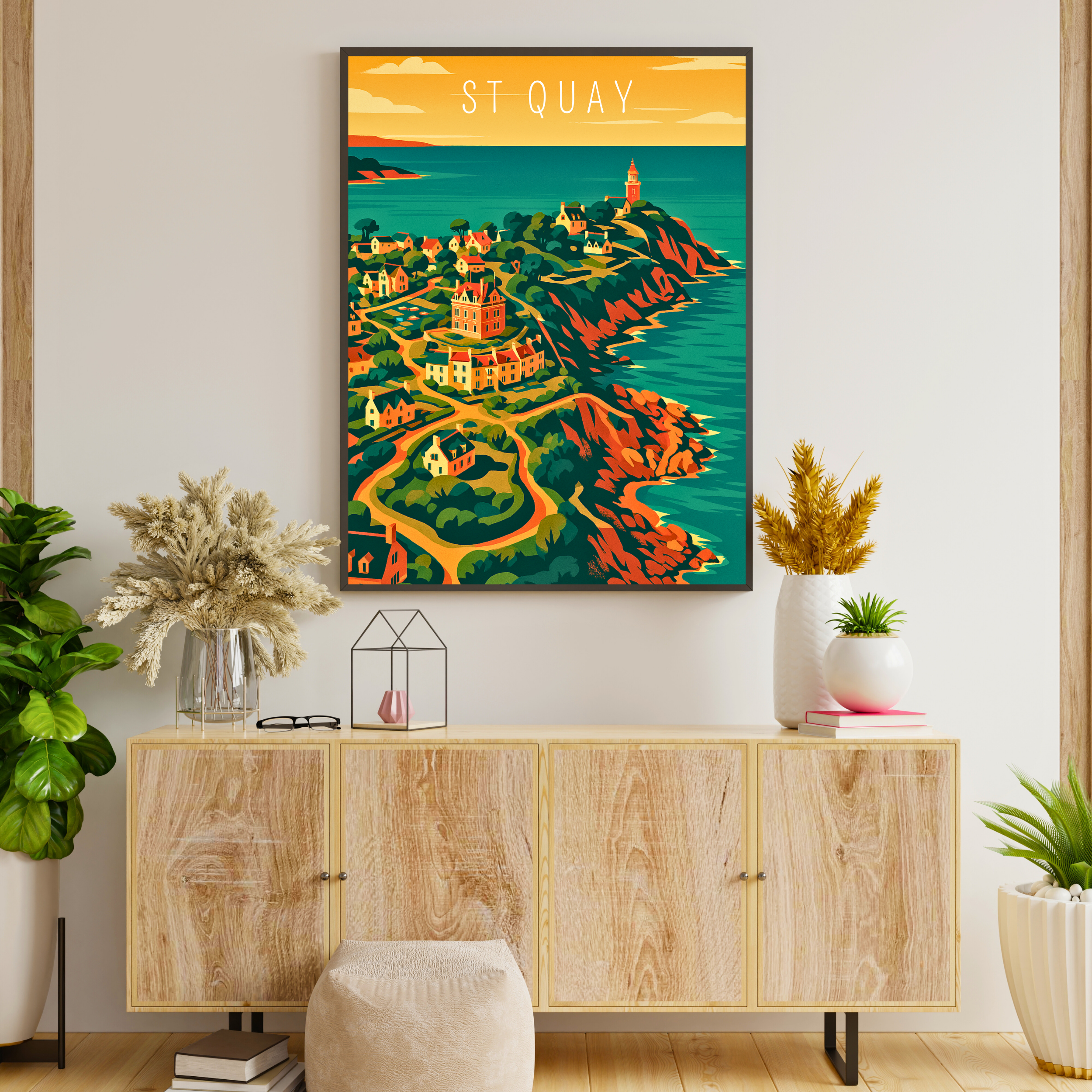 Affiche Saint-Quay – Ports, plages et air breton