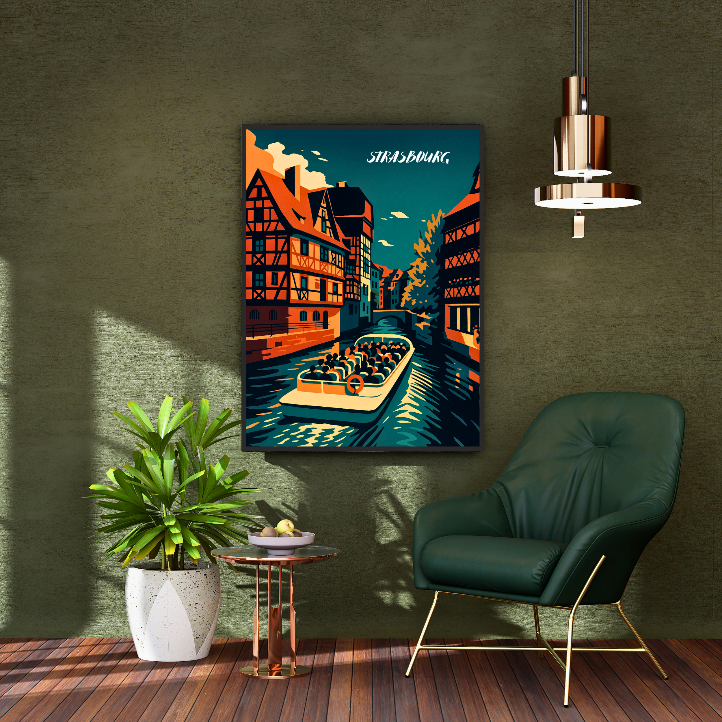 Affiche Strasbourg – Canaux, charme et histoire