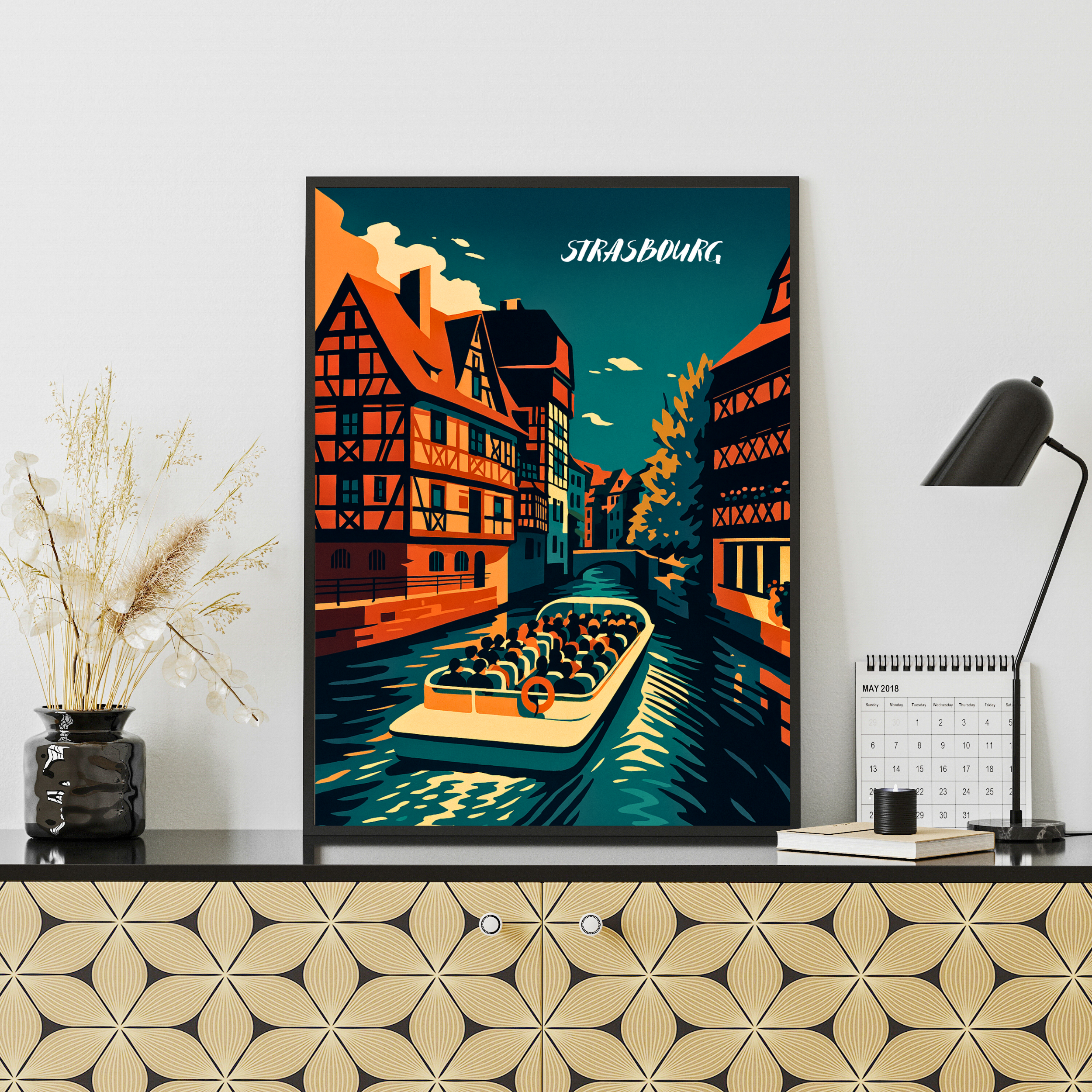 Affiche Strasbourg – Canaux, charme et histoire