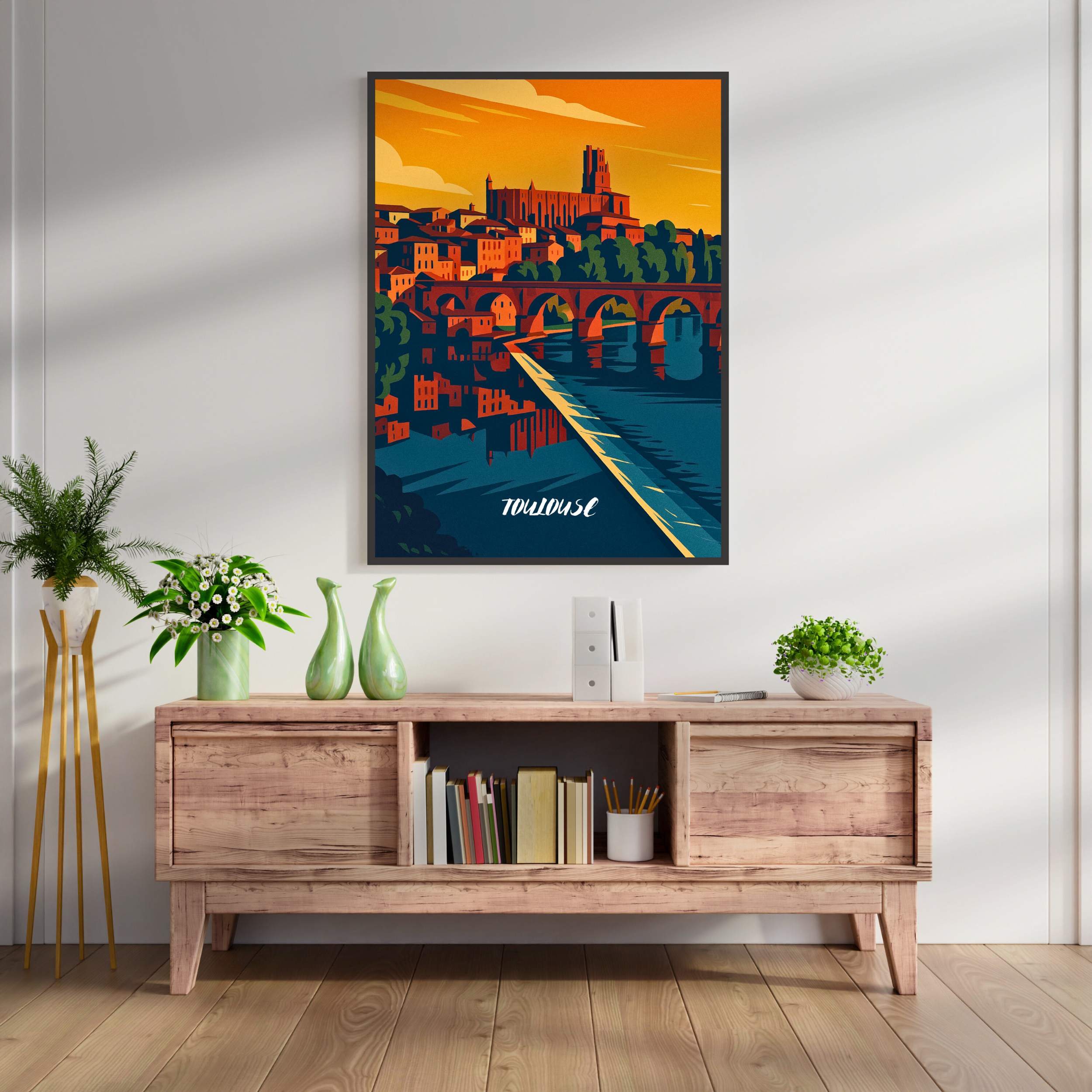 Affiche Toulouse – Ville rose et art de vivre