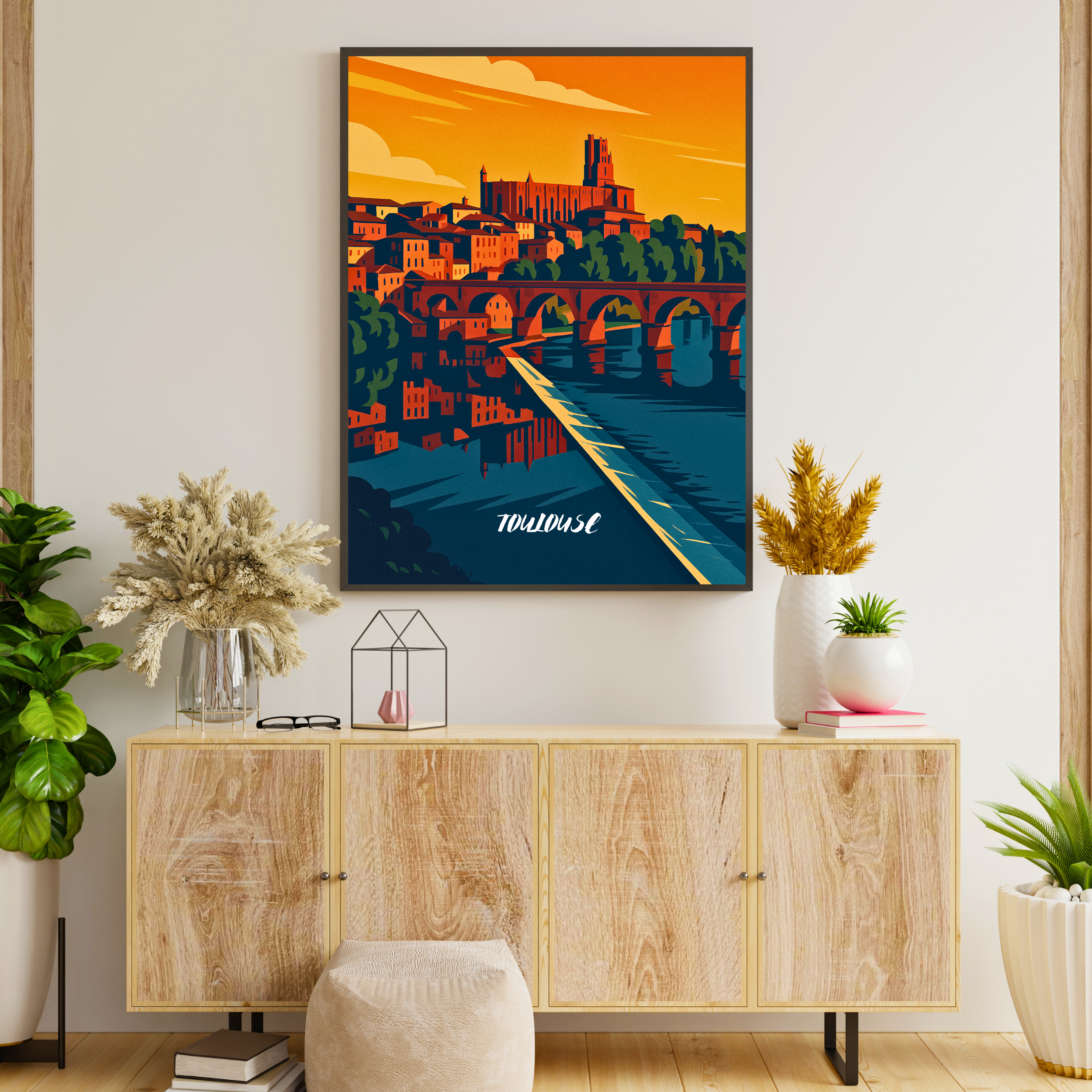 Affiche Toulouse – Ville rose et art de vivre