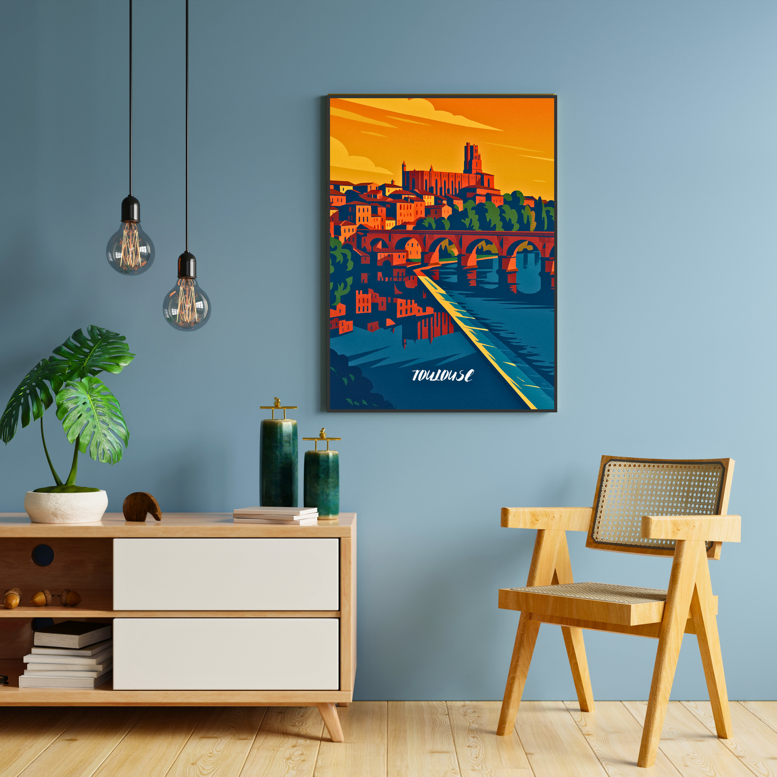 Affiche Toulouse – Ville rose et art de vivre