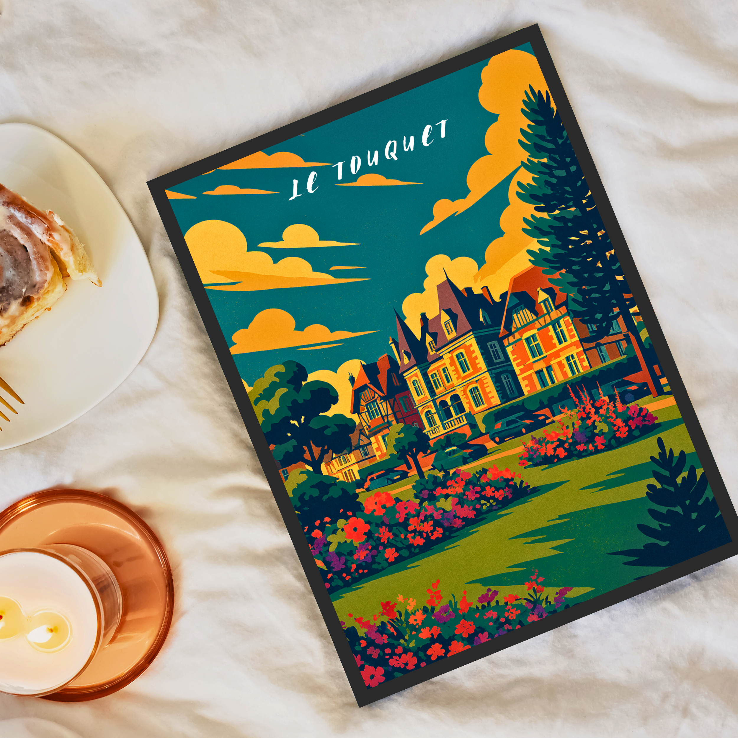 Affiche Le Touquet – Chic, plage et art déco