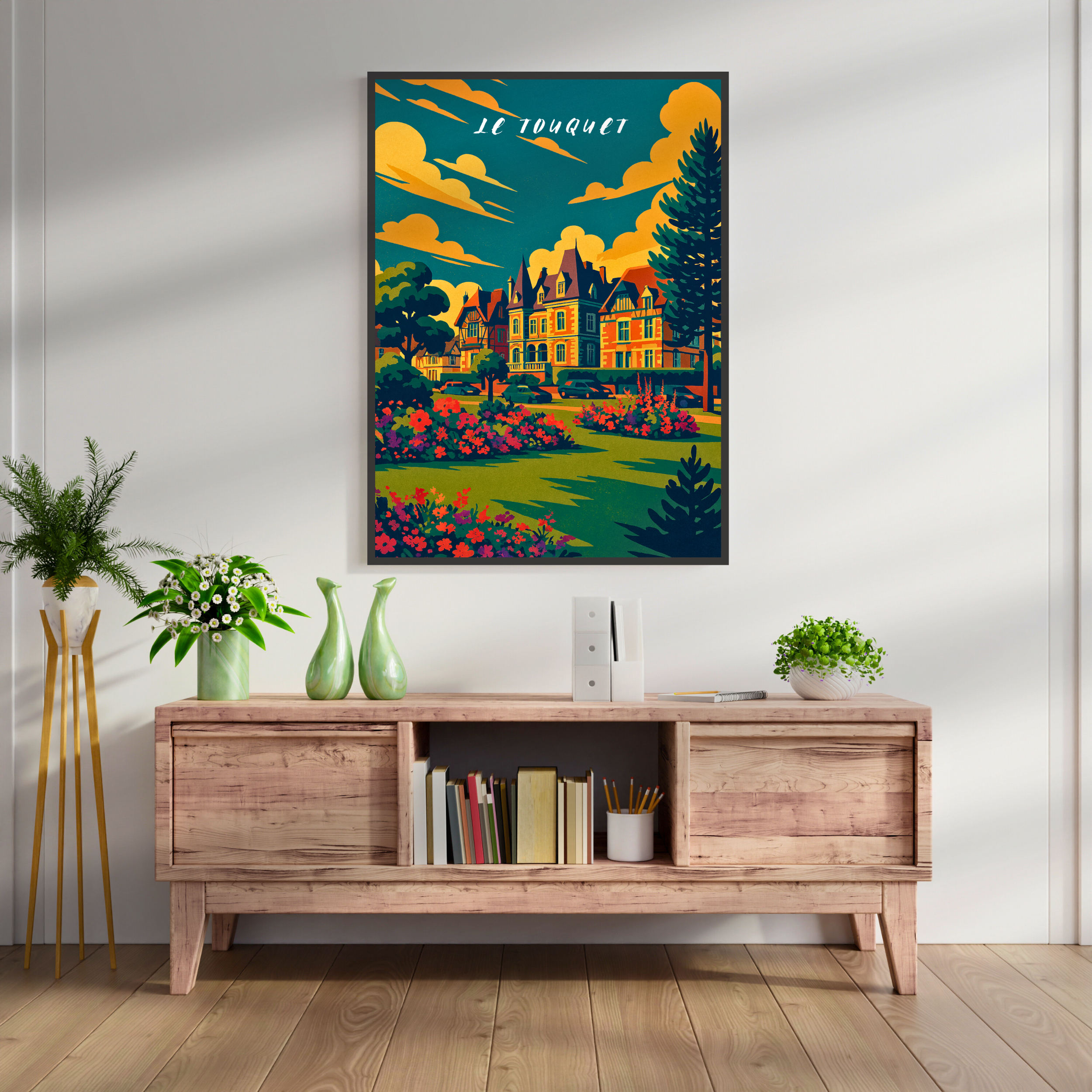 Affiche Le Touquet – Chic, plage et art déco