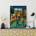 Affiche Tours – Loire, patrimoine et élégance