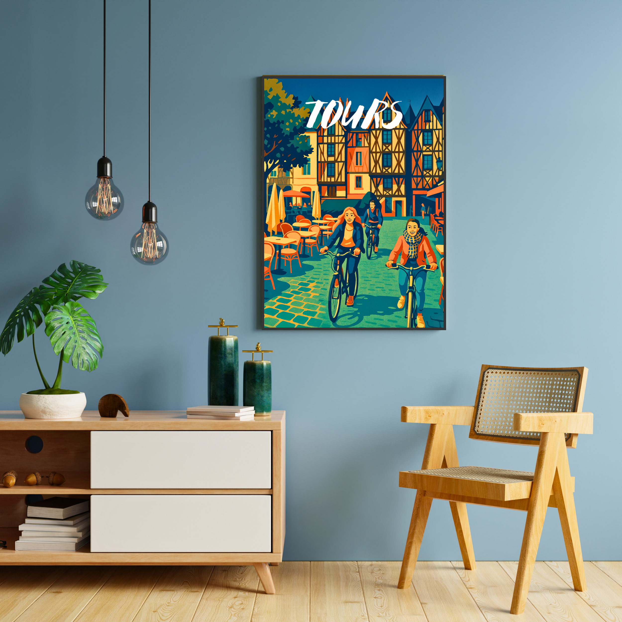 Affiche Tours – Loire, patrimoine et élégance