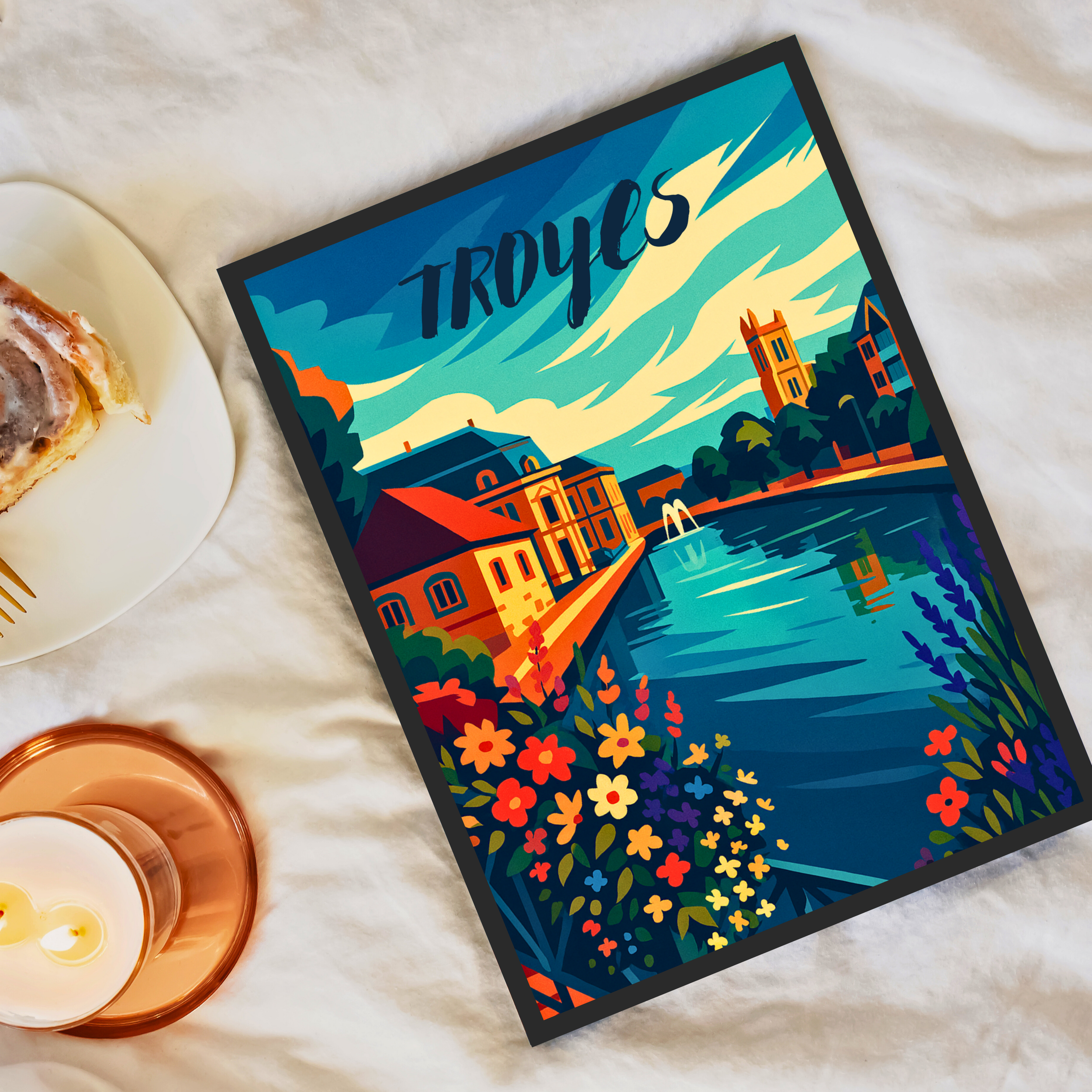 Affiche Troyes – Colombages et charme médiéval