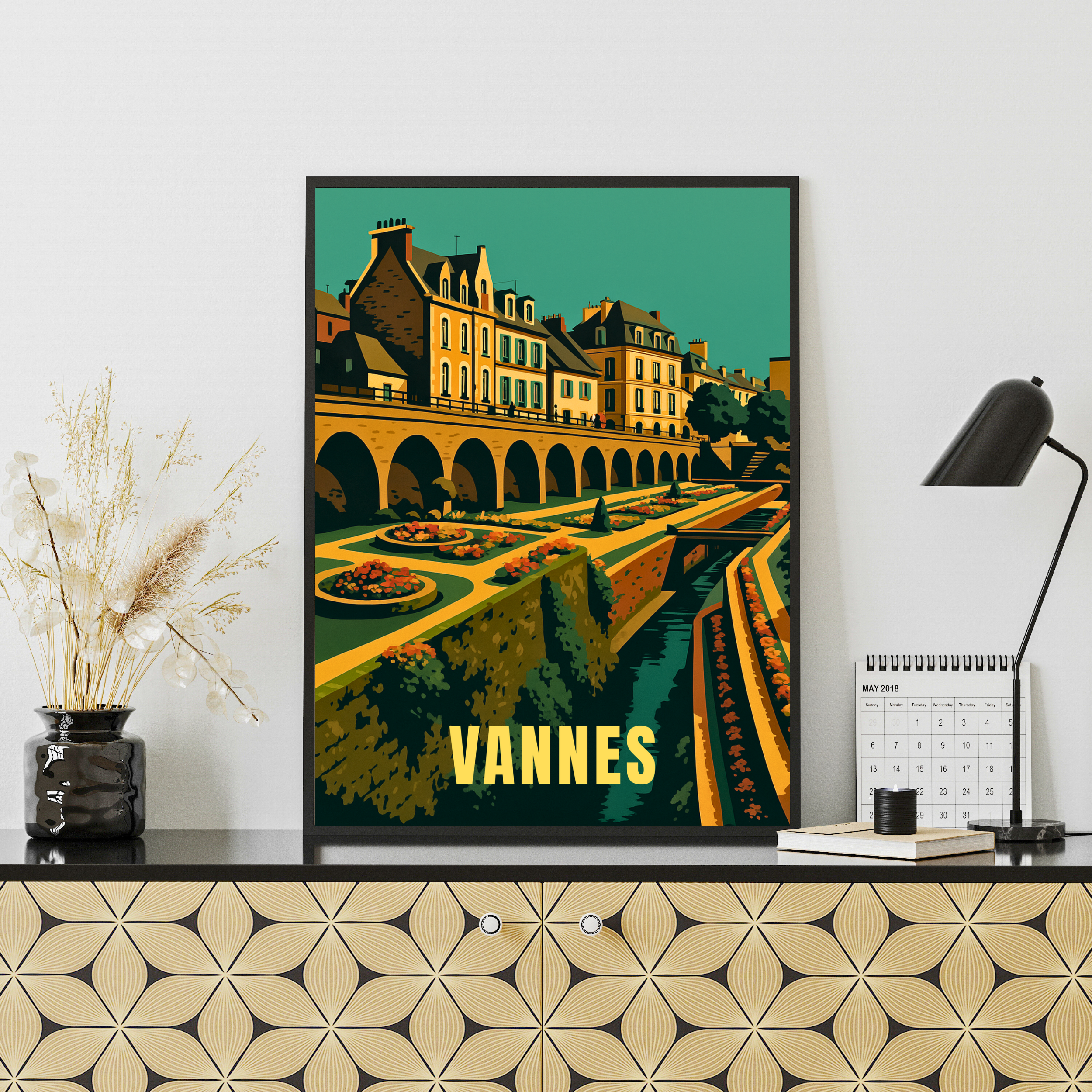 Affiche Vannes – Remparts, charme et air breton